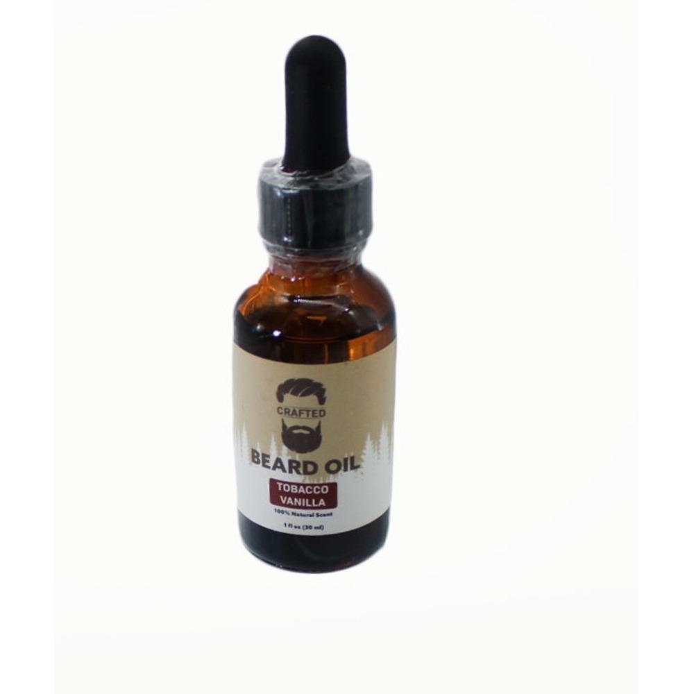 Crafted Beards Tobacco‎ Vanilla Beard Oil 1oz Natural Scent Grooming Oil